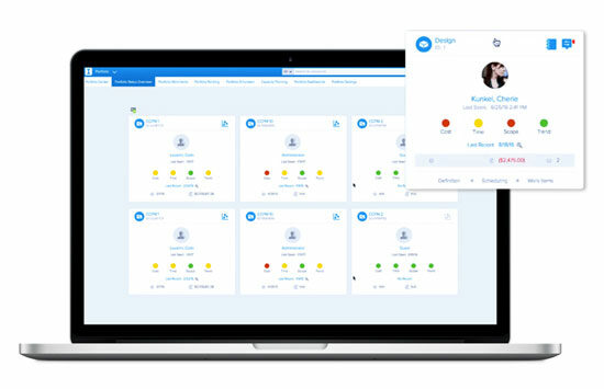 Sciforma product hero on-screen