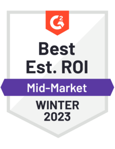 G2 - 2023 Winter - Mid-Market_Best Estimated ROI